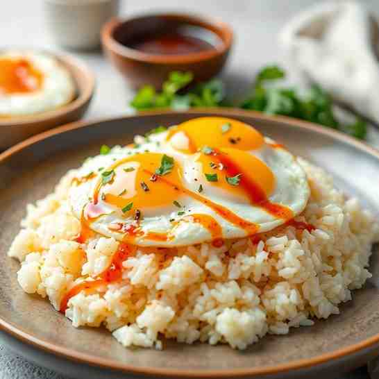 Easy Fried Eggs & Rice Recipe Meal